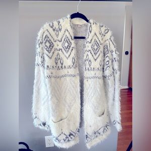 Oversized fuzzy sweater